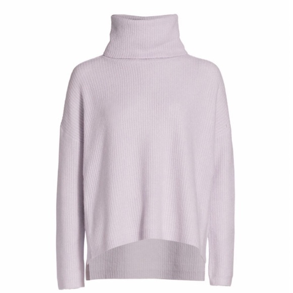 SPLENDID Funnel Neck Heathered Sweater In Snowy Fig NWT - Picture 6 of 7